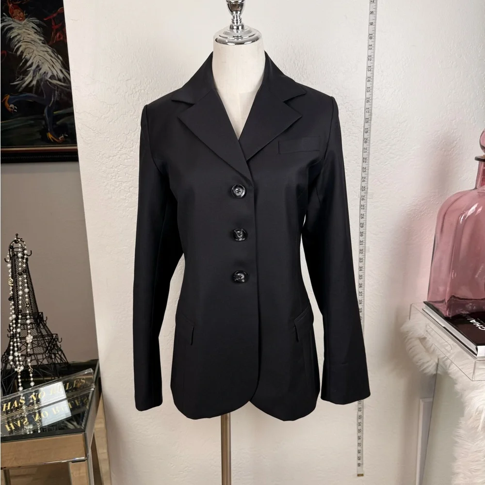 NWOT:Anna Quan Black Sofia 100% Wool Blazer Sz AU 10/‎ US6